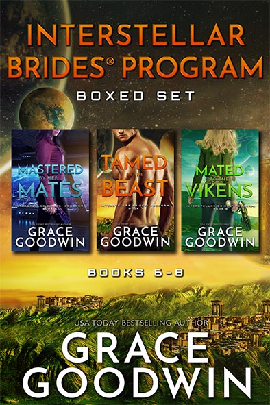 book cover for Interstellar Brides Program Boxed Set 6-8 by Grace Goodwin