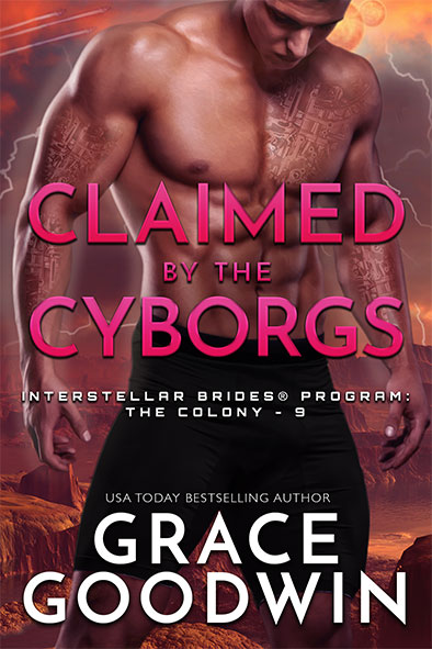 book cover for Claimed by the Cyborgs by Grace Goodwin